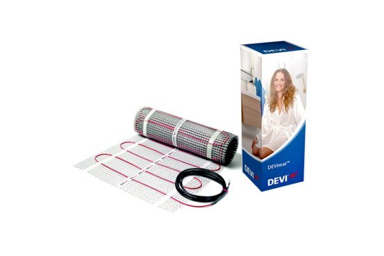Электрический тёплый пол. НАГРЕВАТЕЛЬНЫЙ МАТ DEVI COMFORT 150 Вт/М.КВ. для укладки под плитку.