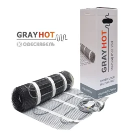 Электрический тёплый пол. Нагревательный мат GRAYHOT 150 Вт/м.кв. монтаж под плитку.