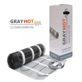 Электрический тёплый пол. Нагревательный мат GRAYHOT 150 Вт/м.кв. монтаж под плитку.